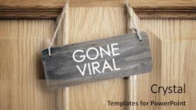  Presentation with viral - Colorful slide deck enhanced with door concept for internet marketing backdrop and a coral colored foreground