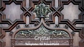  Presentation with facade - Theme featuring door-details-of-facade background and a tawny brown colored foreground