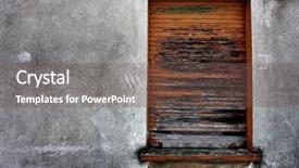  Presentation with old rusty pipe - Presentation theme featuring door frame - rusty old window background and a violet colored foreground