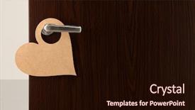  Presentation with hang - Cool new slides with door handle hang with a heart shape door sign for copy backdrop and a wine colored foreground