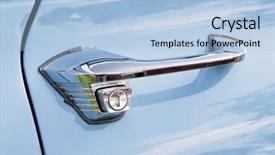  Presentation with vintage car - PPT layouts having door handle of a vintage car background and a light blue colored foreground