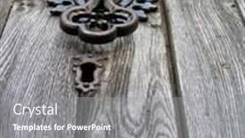  Presentation with church - Amazing presentation design having door-handle-on-old-church backdrop and a gray colored foreground