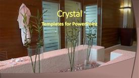  Presentation with interior design - Beautiful presentation theme featuring door hangers - modern spa and wellness interior backdrop and a tawny brown colored foreground