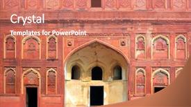  Presentation with india fort - Amazing PPT layouts having toxic - freeze motion of white particles backdrop and a gray colored foreground.