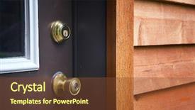  Presentation with keyhole - Beautiful slides featuring door knob with keyhole backdrop and a tawny brown colored foreground
