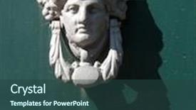  Presentation with head - Beautiful presentation design featuring door knocker with head of medea backdrop and a ocean colored foreground