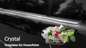  Presentation with car door - Audience pleasing presentation theme consisting of door of black wedding car backdrop and a dark gray colored foreground