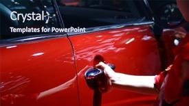  Presentation with car door - Amazing presentation theme having door of car being opened backdrop and a wine colored foreground