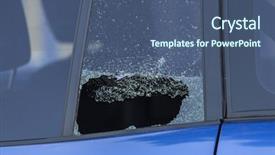  Presentation with car door - Cool new slide deck with door window from vehicle burglary backdrop and a ocean colored foreground