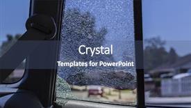  Presentation with car door - Slide deck with door window from vehicle burglary background and a ocean colored foreground