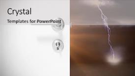  Presentation with strikes - Presentation theme featuring door with metal doorknob background and a  colored foreground