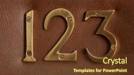  Presentation with close up shot - Slides featuring door with numerals 123 background and a tawny brown colored foreground
