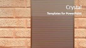  Presentation with metal roller shutter - Colorful presentation design enhanced with door with roller shutters backdrop and a coral colored foreground