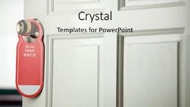  Presentation with doorknob - Slide deck enhanced with doorknob - stock image of the door background and a light gray colored foreground