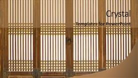  Presentation with doorknob - Slide deck enhanced with doorknob - wooden door background and a coral colored foreground