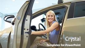  Presentation with consumerism - Slide deck consisting of doors closing - auto business car sale consumerism background and a violet colored foreground