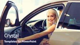  Presentation with consumerism - Amazing presentation design having doors closing - auto business car sale consumerism backdrop and a navy blue colored foreground