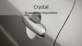  Presentation with car door - Theme with doors closing - closeup of a car door background and a light gray colored foreground