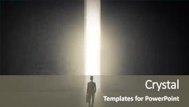  Presentation with end - Presentation theme with doors closing - end of it background and a gray colored foreground