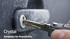  Presentation with car door - Cool new presentation theme with doors closing - unlocking a car door backdrop and a dark gray colored foreground