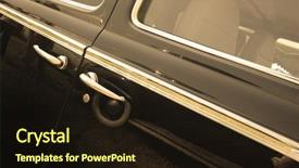  Presentation with vintage car - Presentation theme enhanced with doors of vintage car tonned in sepia background and a wine colored foreground