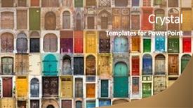  Presentation with europe - Cool new slides with doors on the old backdrop and a coral colored foreground
