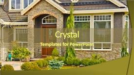  Presentation with windows doors - Cool new slides with doors windows - entrance of a house backdrop and a tawny brown colored foreground