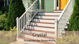  Presentation with house window frame - Slide deck enhanced with doorstep close-up house entrance background and a lemonade colored foreground