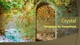  Presentation with lost - Beautiful slide deck featuring doorway-in-lost-underground-old backdrop and a tawny brown colored foreground
