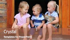  Presentation with rural - Slide set enhanced with doorway to an rural background and a coral colored foreground