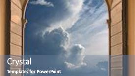  Presentation with serenity - Presentation theme consisting of doorway-to-serenity background and a seafoam green colored foreground