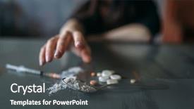  Presentation with hand sanitizer kids - Theme with dope - female junkie hand hand reaching background and a dark gray colored foreground