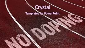  Presentation with stop - Slide set enhanced with dope - stop doping concept text background and a tawny brown colored foreground