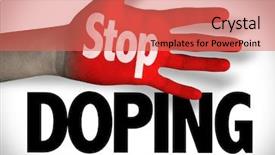  Presentation with stop - Cool new theme with dope - stop doping backdrop and a coral colored foreground