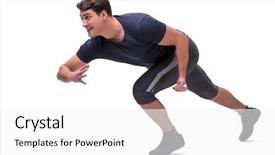  Presentation with human rights concept chained man - Cool new slide deck with dope - young man in doping concept backdrop and a white colored foreground