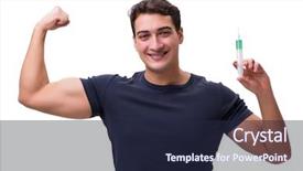  Presentation with human rights concept chained man - Beautiful presentation featuring dope - young man in doping concept backdrop and a wine colored foreground