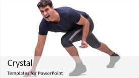  Presentation with human rights concept chained man - Slides consisting of dope - young man in doping concept background and a white colored foreground