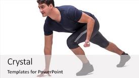  Presentation with concept - Beautiful slide set featuring dope - young man in doping concept backdrop and a light gray colored foreground