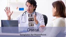  Presentation with pregnant woman doctor - Amazing presentation theme having doppler - old pregnant woman visiting young backdrop and a light blue colored foreground