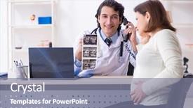  Presentation with pregnant woman cleaning - Amazing presentation theme having doppler - old pregnant woman visiting young backdrop and a gray colored foreground