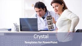  Presentation with pregnant woman doctor - Cool new presentation theme with doppler - old pregnant woman visiting young backdrop and a mint green colored foreground