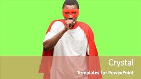  Presentation with super man - Cool new PPT layouts with dor cabe - african black super hero man backdrop and a  colored foreground
