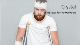  Presentation with depressed - Colorful theme enhanced with dor cabe - depressed tired young man standing backdrop and a light gray colored foreground