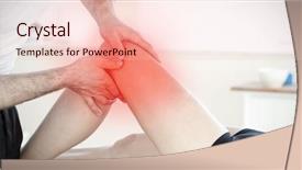  Presentation with leg pain - Beautiful theme featuring dor cabe - handsome young physical therapist giving backdrop and a lemonade colored foreground