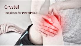  Presentation with knee pain - PPT theme with dor cabe - masseuse massing the knee background and a lemonade colored foreground