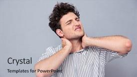  Presentation with young man on the phone - Cool new presentation design with dor cabe - portrait of a young man backdrop and a light gray colored foreground