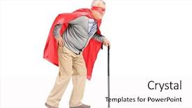  Presentation with mask - Slides with dor cabe - senior with red cape background and a white colored foreground