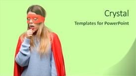  Presentation with asthma - Colorful presentation enhanced with dor cabe - young super woman sick backdrop and a  colored foreground