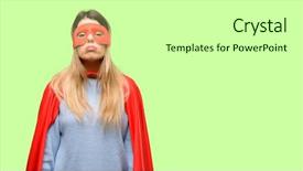  Presentation with overworked - Slide deck featuring dor cabe - young super woman with sleepy background and a  colored foreground