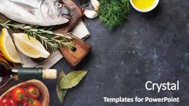  Presentation with lemon wine - Slide set enhanced with dorado lemon herbs and spices background and a dark gray colored foreground